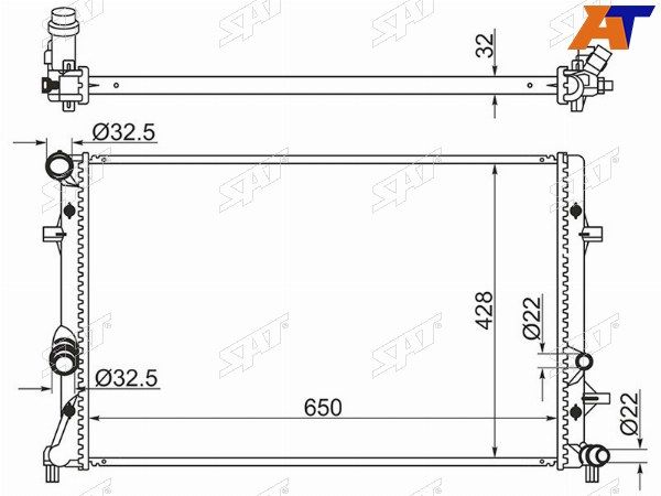 Радиатор Audi A3