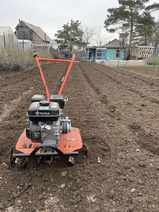 Вспашка земли с мотоблоком сады дачи