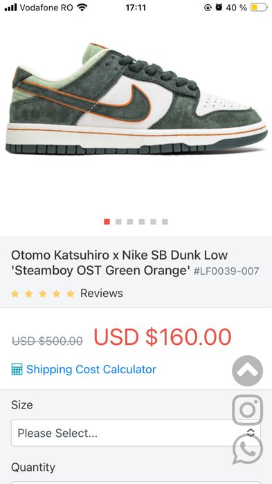 Otomo Katsuhiro x Nike SB Dunk Low 'Steamboy OST Green Orange