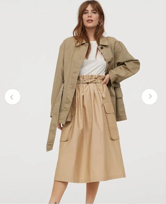 Рокля плетиво - бордо, С/М размер и бежова пола H&M, M размер