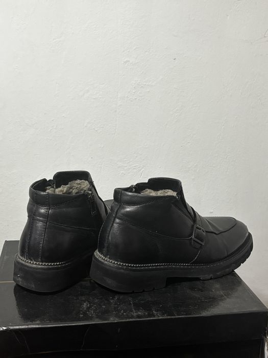 Ботинки кожаные с мехом