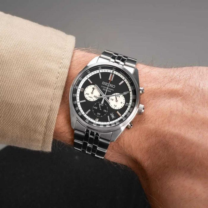 Seiko Essentials Chronograph Black Dial SSB429