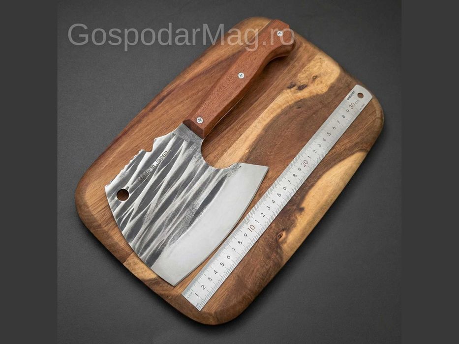 Set Premium 3 Piese: Satâr Oase Măcelărie 1kg și 2 Cuțite Forjate