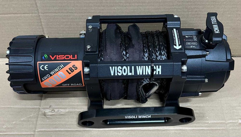 Troliu auto Visoli electric 9000lbs/4090kg sufa sintetica
