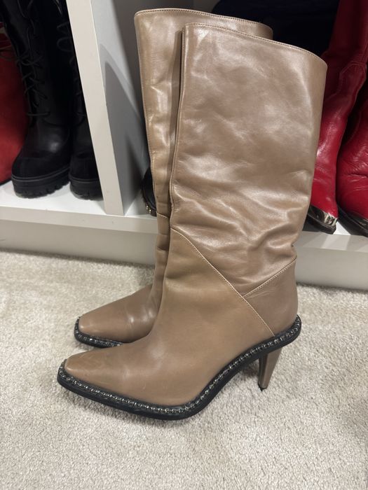 Италианки червени ботуши и Zara