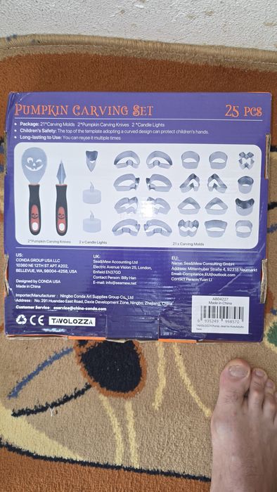 Set sculptat dovleci Halloween - Tavolozza (25 piese) - NOU