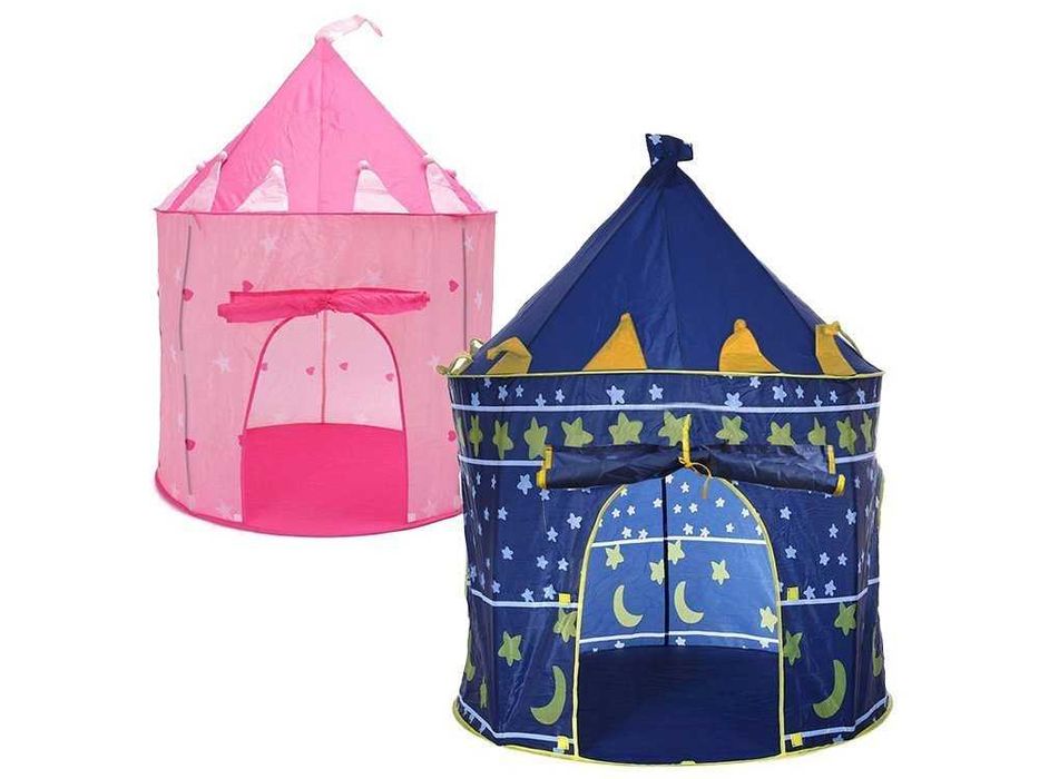Голяма детска палатка замък в два цвята 135 х 105 см
