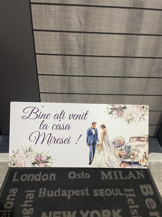 Plancarda nunta pentru mireasa/mire