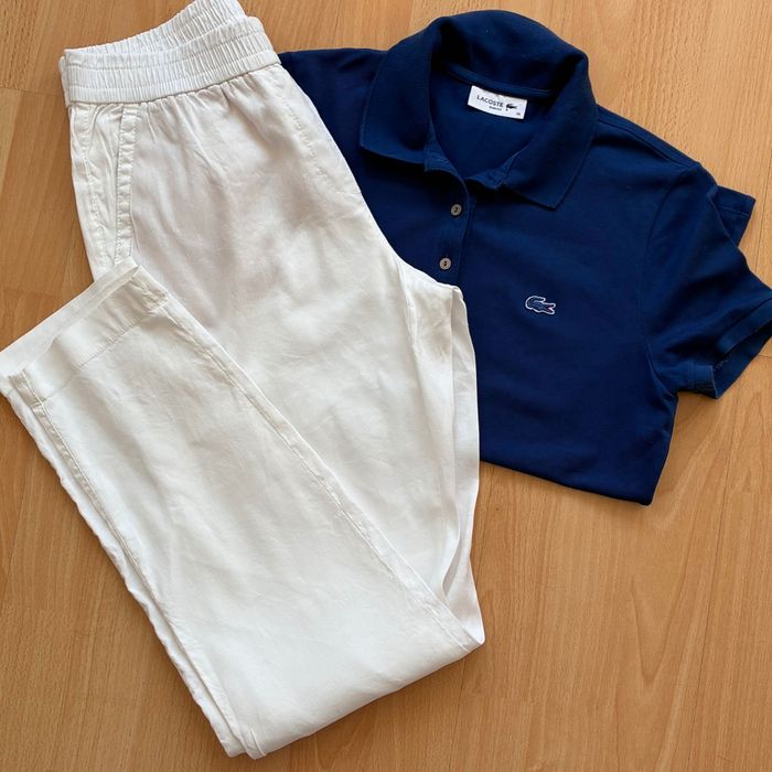 Lacoste дамска поло блуза и Marccain ленен панталон