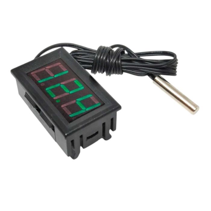 Termometru Digital LED cu Sonda, -50°C +110°C, 5-12V, Rosu / Verde / Albastru