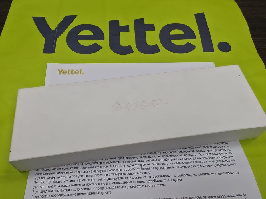 ЗАПЕЧАТАН 46mm Apple watch 11 Yettel Гаранция 2028г. Silver | Purpl