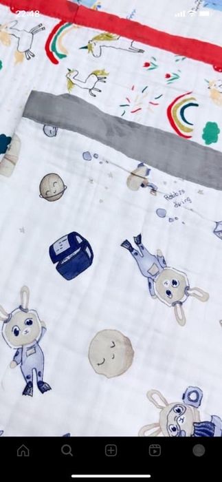 Муслин.Одеяло-плед детский