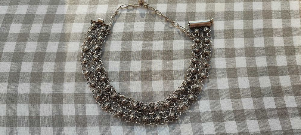 Ръчно Изработена Сребърна Гривна Филигран 17.18 гр./ проба 925