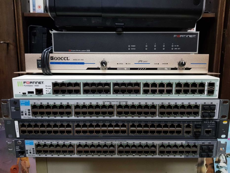 Switch Cisco Catalyst 2950 WS-C2960-48TC-L Fortinet FG-60C Hp Procurve 2510-48 J9020A OfficeConnect 1810-48g Switch j9660A 2510G-48