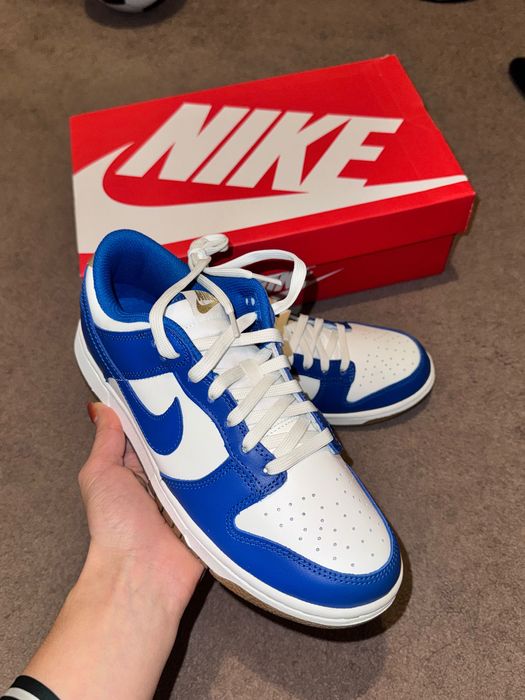Nike Dunk Low бяло и синьо