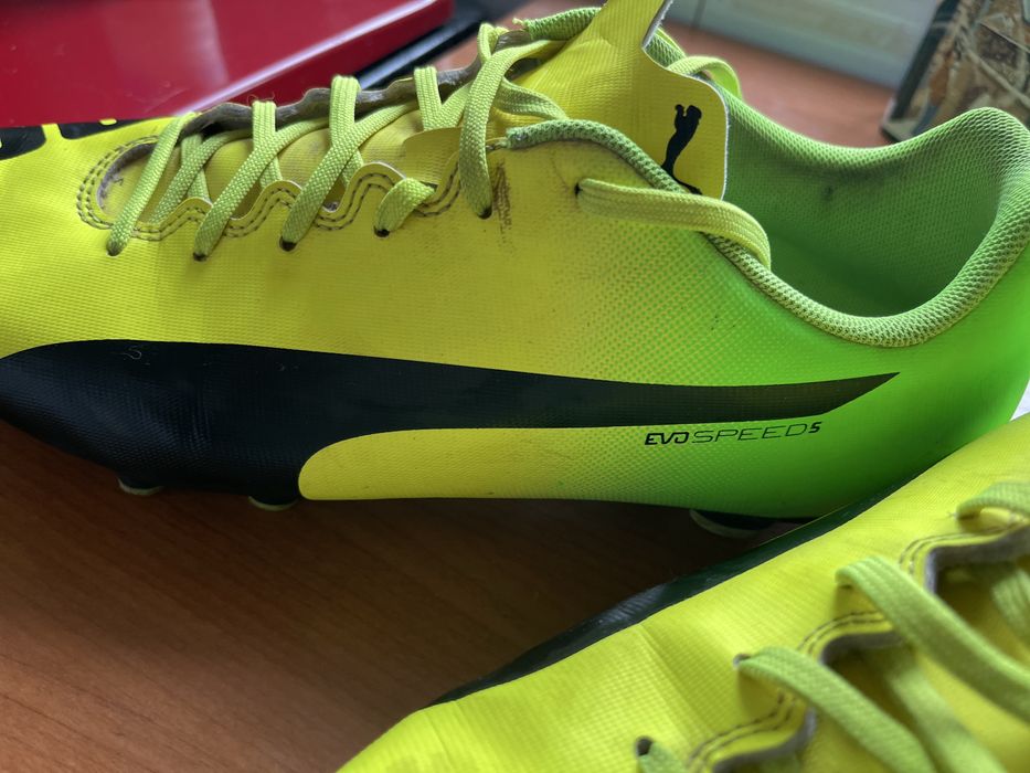 Ghete fotbal Puma evoSPEED FG, mărimea 46, stare bună