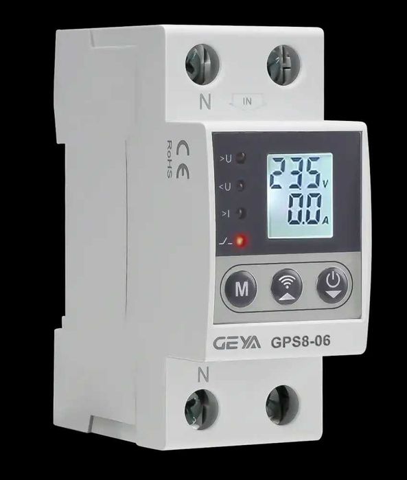 GEYA GPS8-06 40A WiFi Releu inteligent protectie tensiune si curent cu afisaj digital, TUYA, montaj pe sina DIN