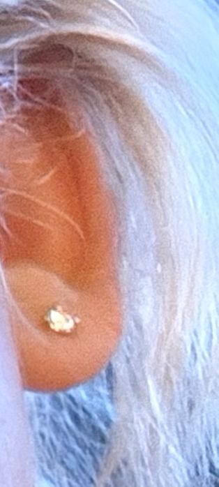 Золотой гвоздик с бриллиантами.