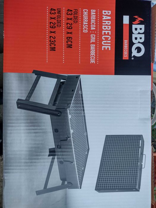 Grătar pliabil portabil 43x29x6 cm