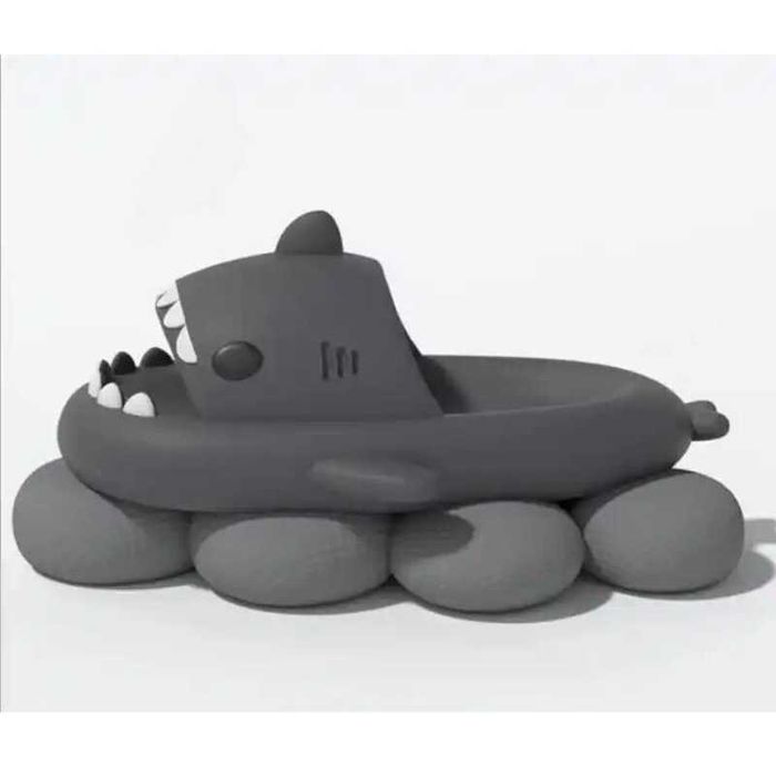 Papuci pentru copii fetite si baietei, Baby Shark, Negru