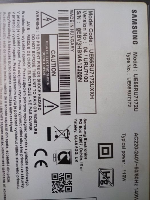 Захранваща платка за Samsung UE55RU7172