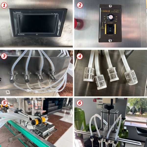 4 boshli suyuqliklar uchun kompyuterli dozator uskunasi