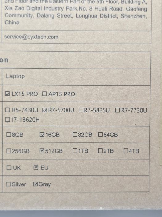 Laptop ACEMAGIC LX15 Pro/ AMD Ryzen-7 5700U/ 16GB/ 512GB SSD/ SIGILAT