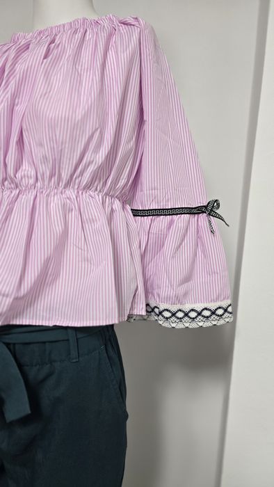 Set pantaloni si top bluza stil gypsy