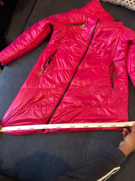 Дамско яке, асиметрично в розов цвят