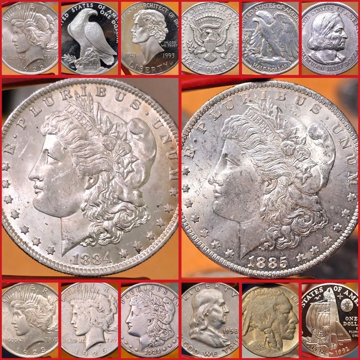 SUA Vechi Morgan Peace Dollar monede argint 90%