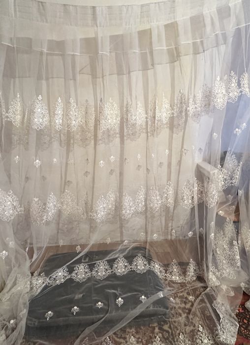 Тюль со шторами готовый