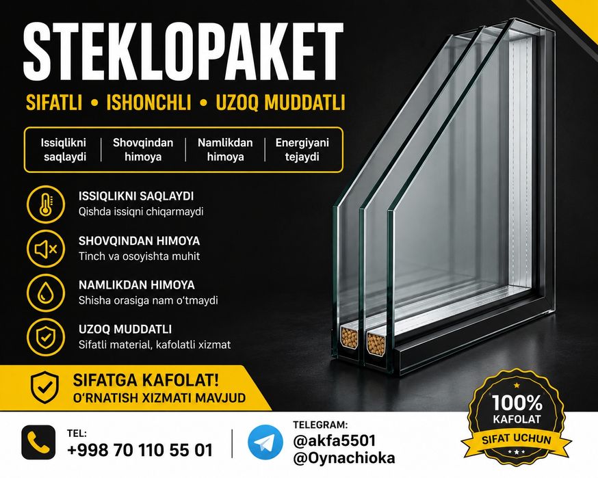 Oyna Va Steklopaket Akfa Uchun Oynalar