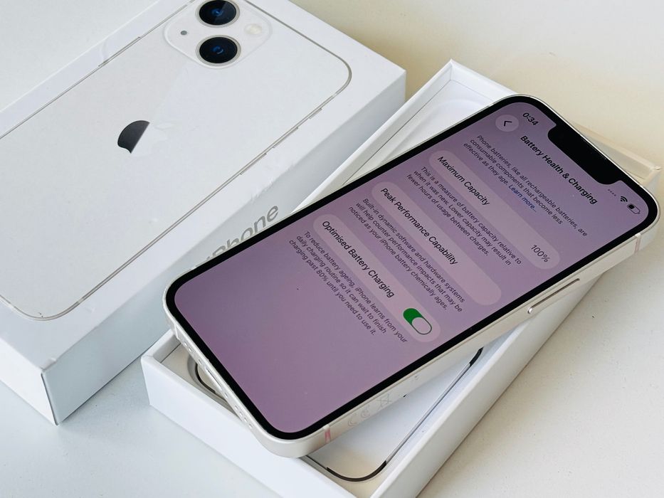 Iphone 13 Mini 128GB White 100% Батерия! Гаранция 6 месеца