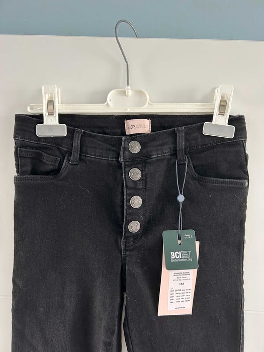 Детски черни еластични дънки