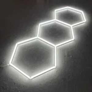 Tavan led honeycomb - lumina rece, neutra sau CCT - 1, 2, 3 hexagoane