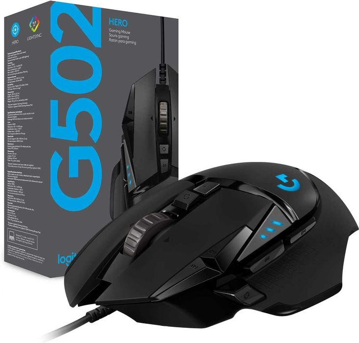 Чисто нова геймърска мишка Logitech G502 Hero (wired)