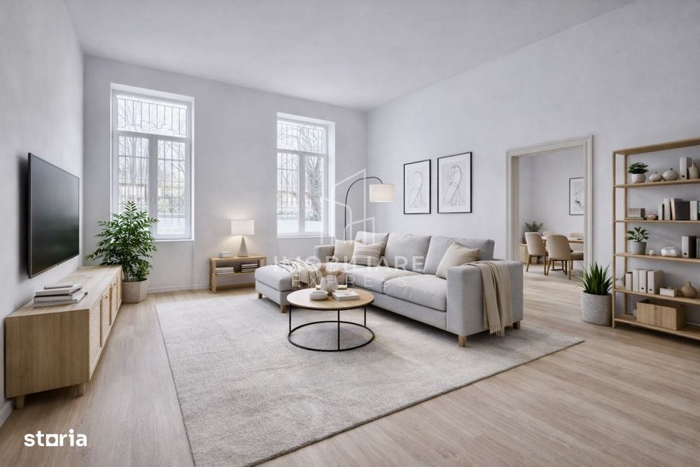 Apartament semifinisat avansat – 120 mp SEMICENTRAL.