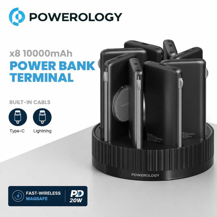 Powerology Power Bank 8x 10000mAh 20W. Есть доставка