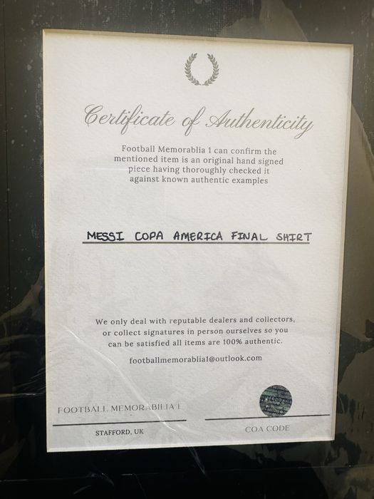 Messi Меси тениска с автограф,сертификат