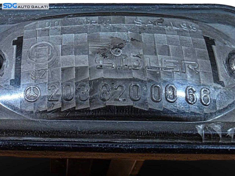 Lampa Iluminare Numar Inmatriculare Portbagaj Mercedes Clasa C Class W203 2000 - 2007 Cod 2038200556 2038200066 [N5121]