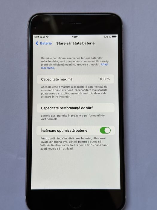 Iphone 6 s in stare foarte buna fara cont si liber de retea.