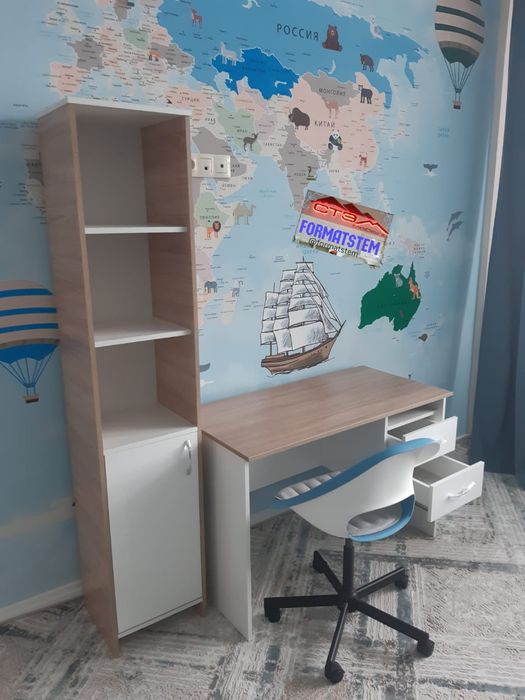 Стол письменный компьютерный с пеналом полочным