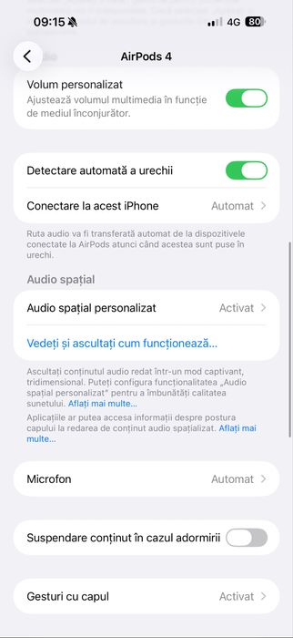 Apple Airpods 4 cu o casca, una am pierdut-o, original apple