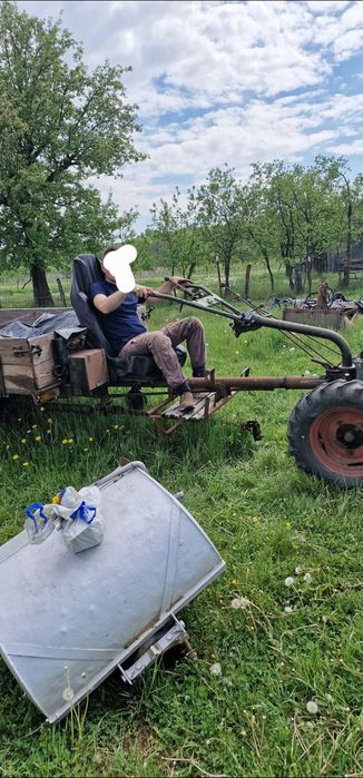 Motocultor Diesel cu remorca pe cardan Agria1800D .Cu freza si plug ,  Pretul la telefon sau mesaj .