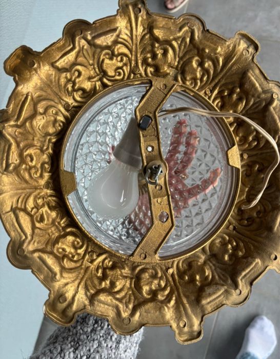 Plafoniera cristal cu bronz