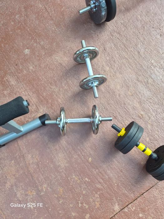 Banca Fitness cu Gantere si Bari