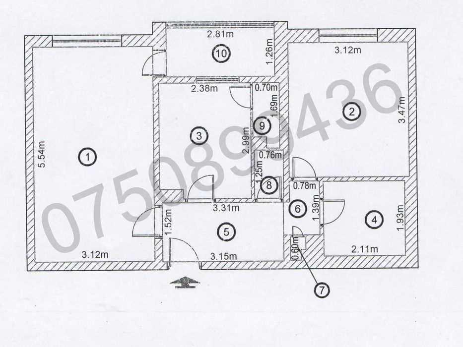 Proprietar – 2 camere Militari, Piata Veteranilor - Lujerului, Str. Dreptății 8, etaj 4/8, 51 mp – 109.900 €