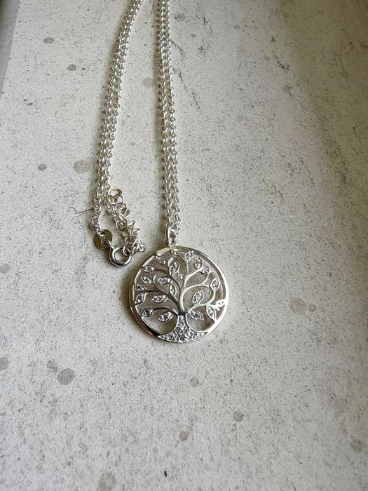 Дървото на живота, сребърно колие, подарък за близък човек, сребро 925