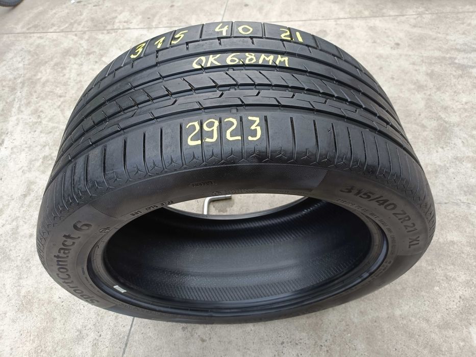 O anvelopa vara 315 40 21 Continental SportContact 6 cu 6,8 mm 2923
