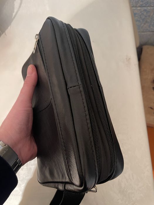 Натуральная кожаная барсетка